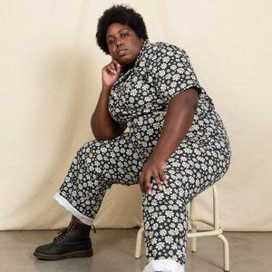 Big Bud Press Lazy Daisy Black Shortsleeve Jumpsuit